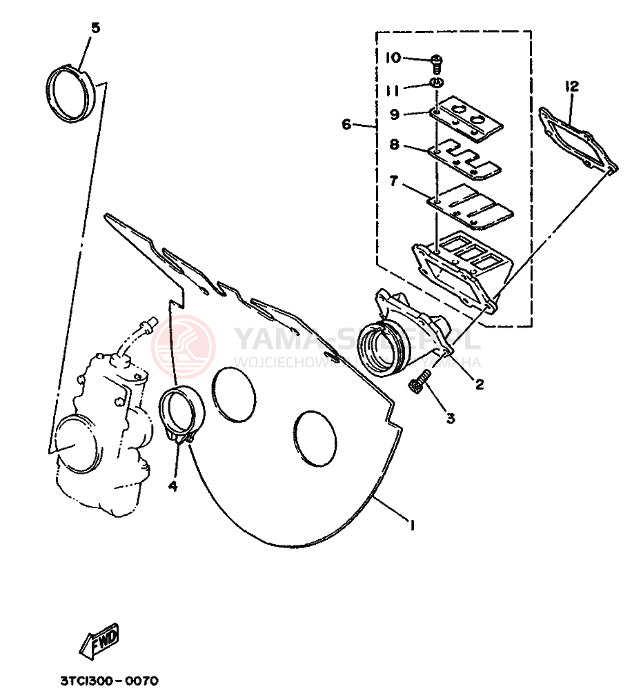 Schemat "Wtrysk paliwa" do Yamaha TZ250A