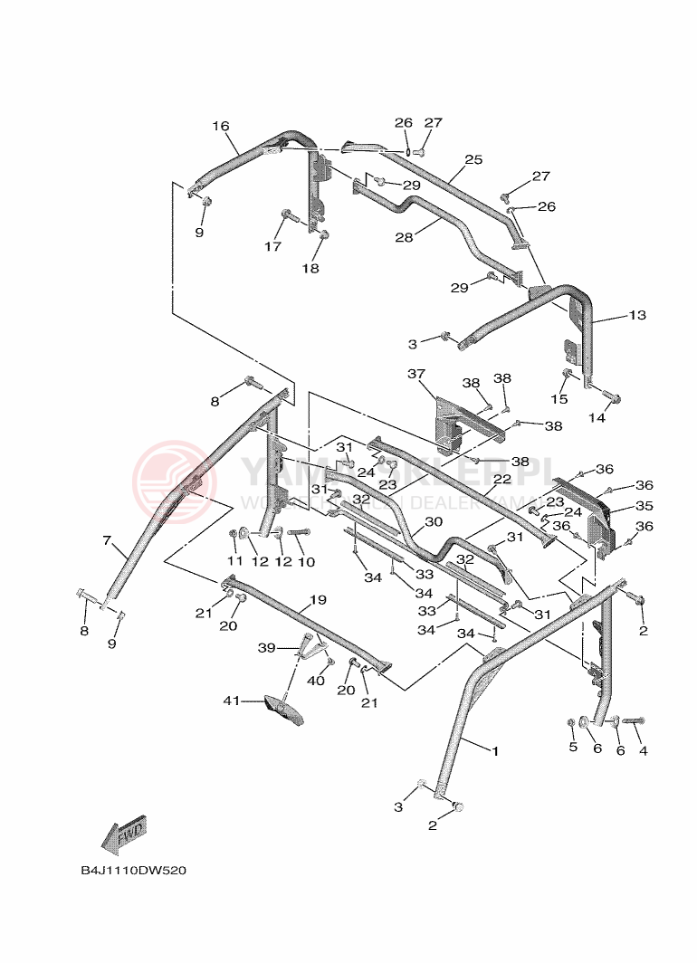 Schemat "GUARD" do Yamaha WOLVERINE RMAX4 1000 LE
