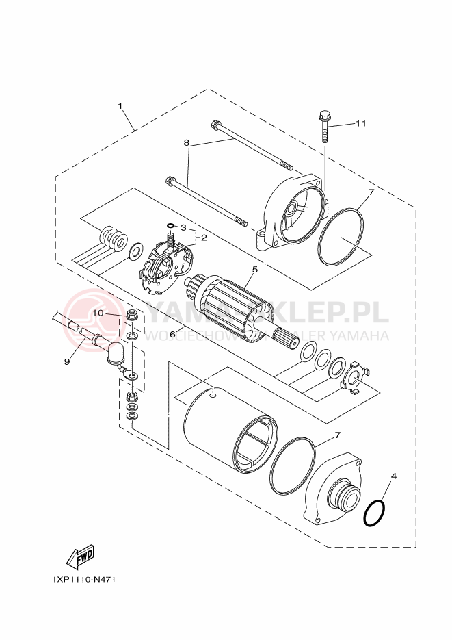 Schemat "rozrusznik" do Yamaha VIKING