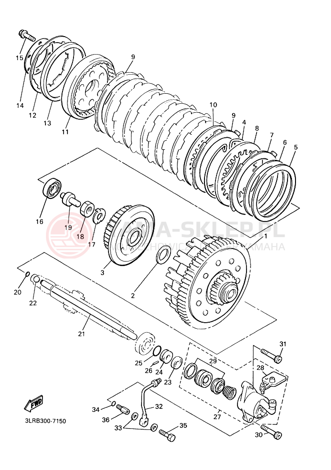 Schemat "sprzęgło" do Yamaha VMX12 VMAX