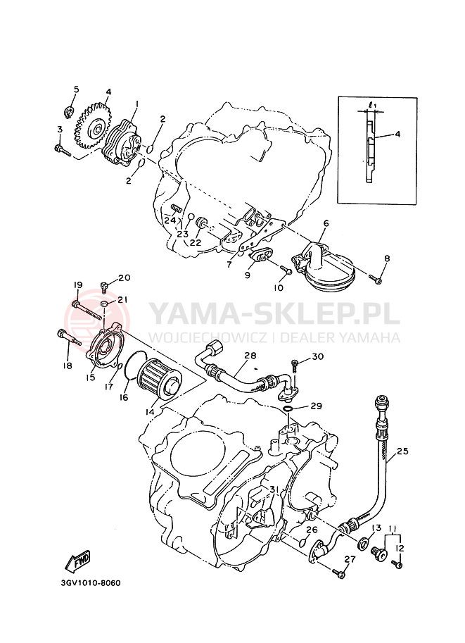 Schemat "Pompa olejowa" do Yamaha SRX400