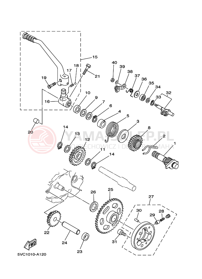 Schemat "rozrusznik" do Yamaha TW225E