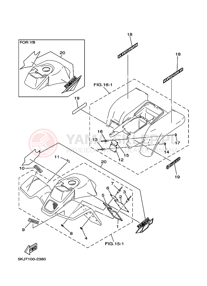 Schemat "naklejki" do Yamaha BLASTER