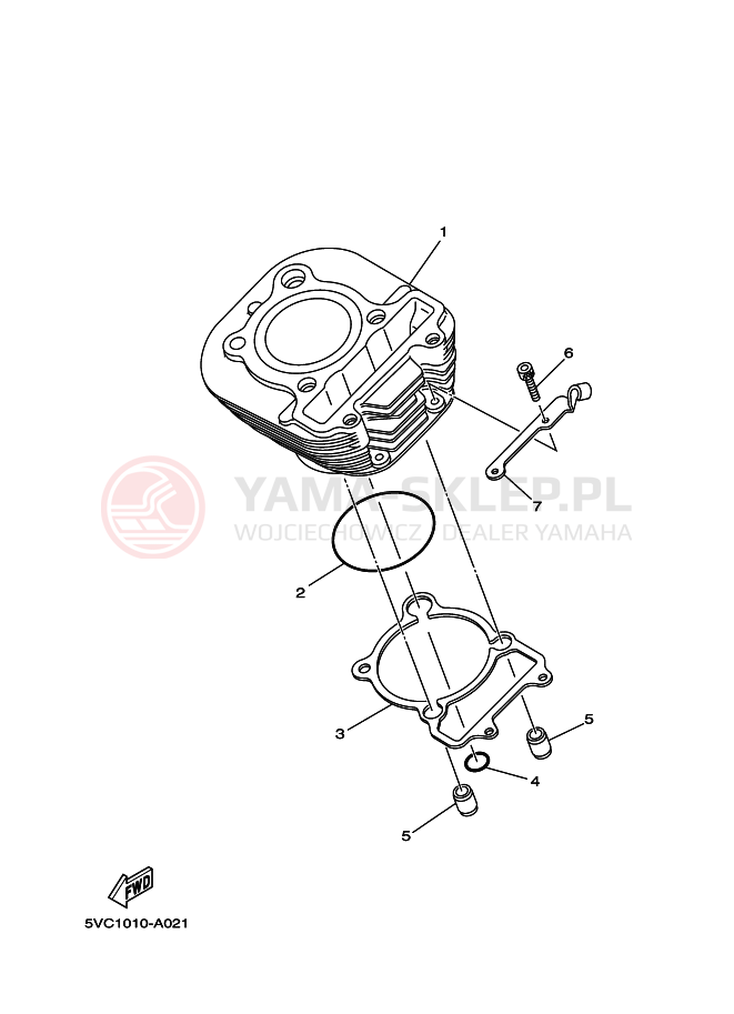 Schemat "cylinder" do Yamaha TW225E