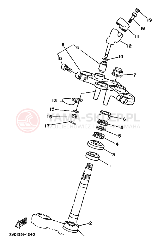 Schemat "Półki zawieszenia" do Yamaha TDM850