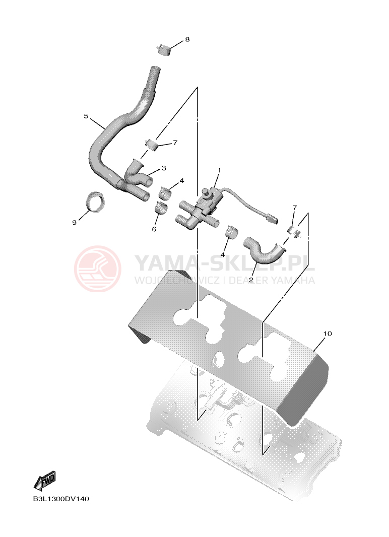 Schemat "System odbioru powietrza" do Yamaha YZF1000D YZF-R1M