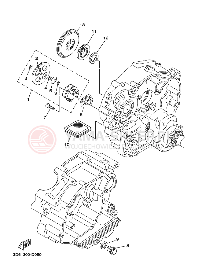 Schemat "Pompa olejowa" do Yamaha XT125R