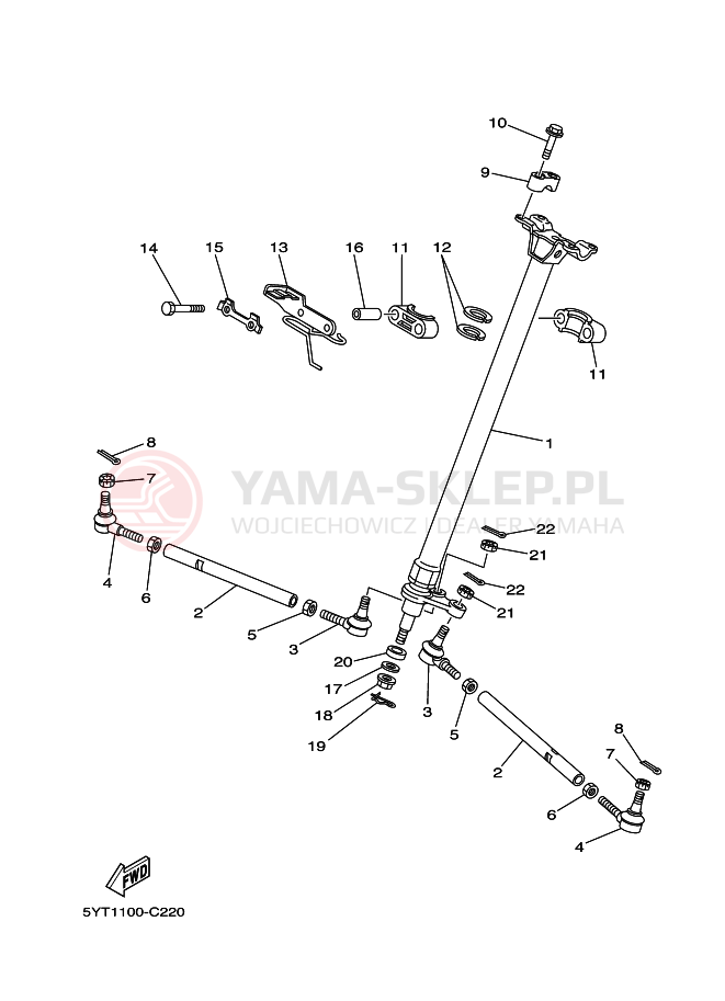 Schemat "Półki zawieszenia" do Yamaha YFM350S