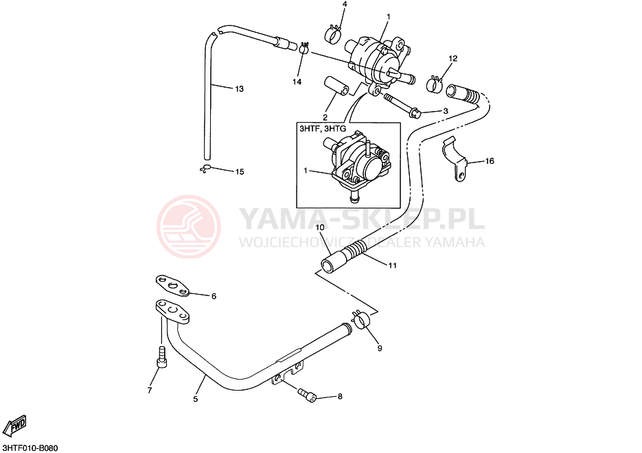 Schemat "System odbioru powietrza" do Yamaha SR400