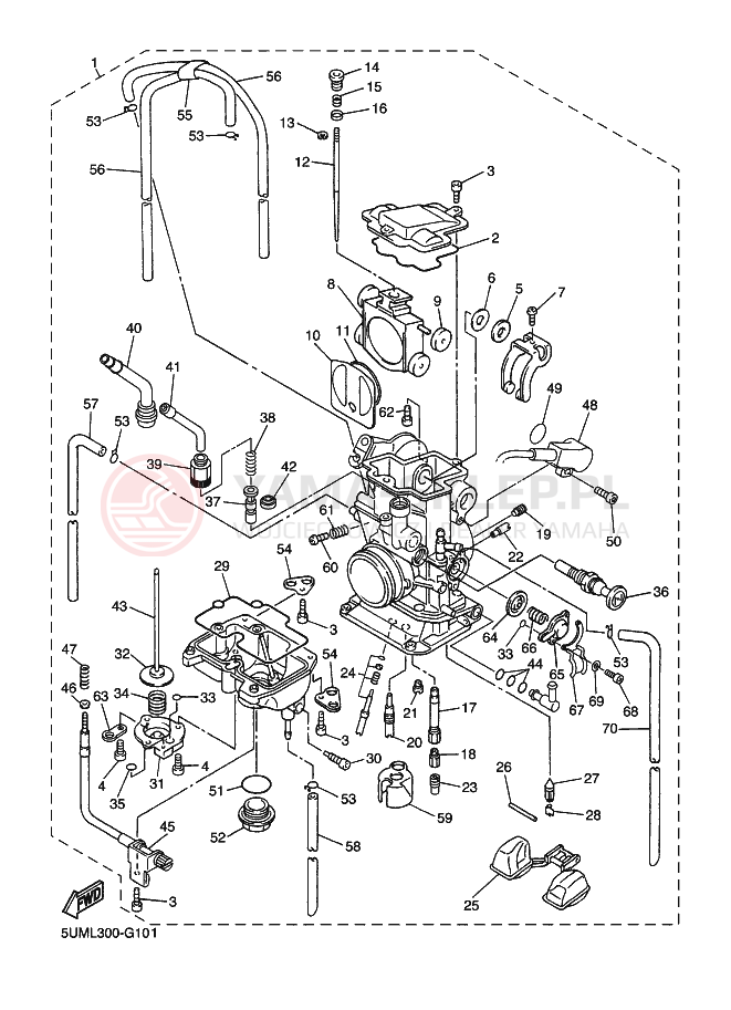 Schemat "Gaźnik" do Yamaha WR250F