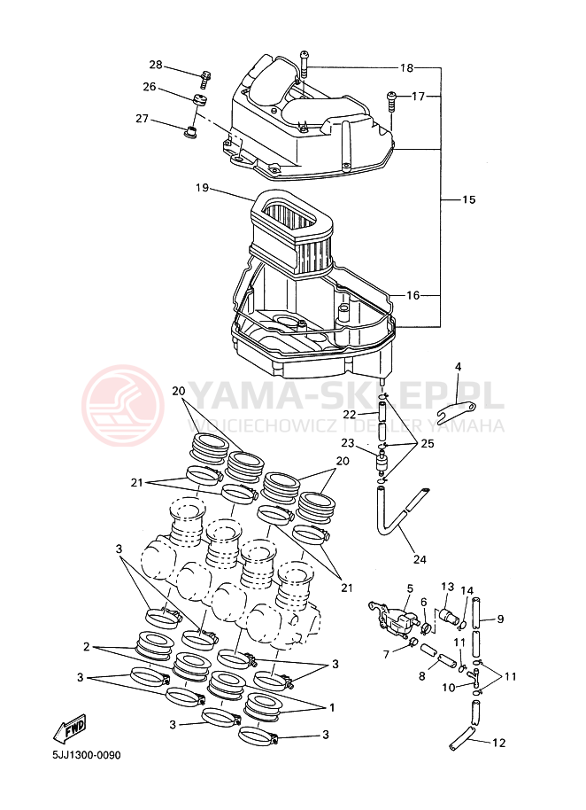 Schemat "Wtrysk paliwa" do Yamaha YZF-R1 R1
