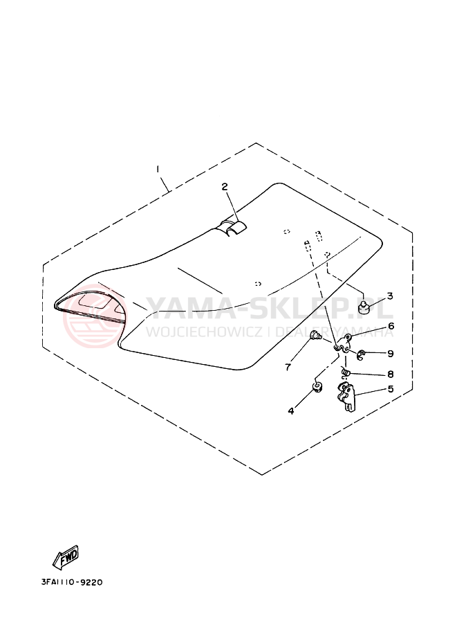 Schemat "siedzenie" do Yamaha BREEZE