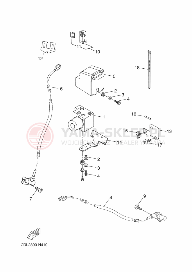 Schemat "układ elektryczny" do Yamaha X-MAX 250 ABS