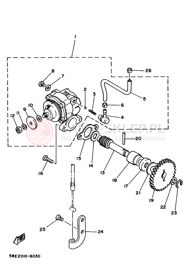 Schemat "Pompa olejowa" do Yamaha YB-1
