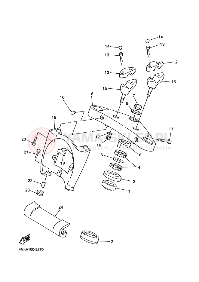 Schemat "Półki zawieszenia" do Yamaha XVZ1300A ROYALSTAR