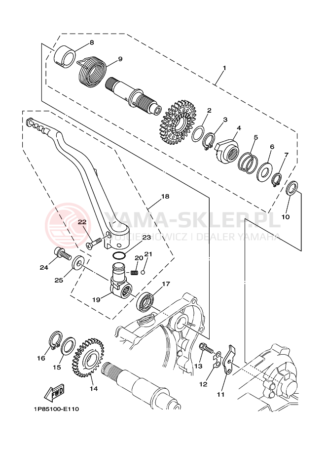 Schemat "rozrusznik" do Yamaha YZ250X