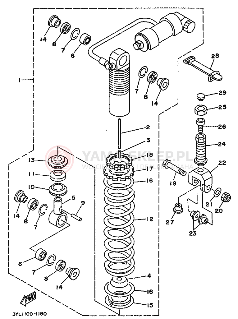 Schemat "wahacz" do Yamaha TZ250