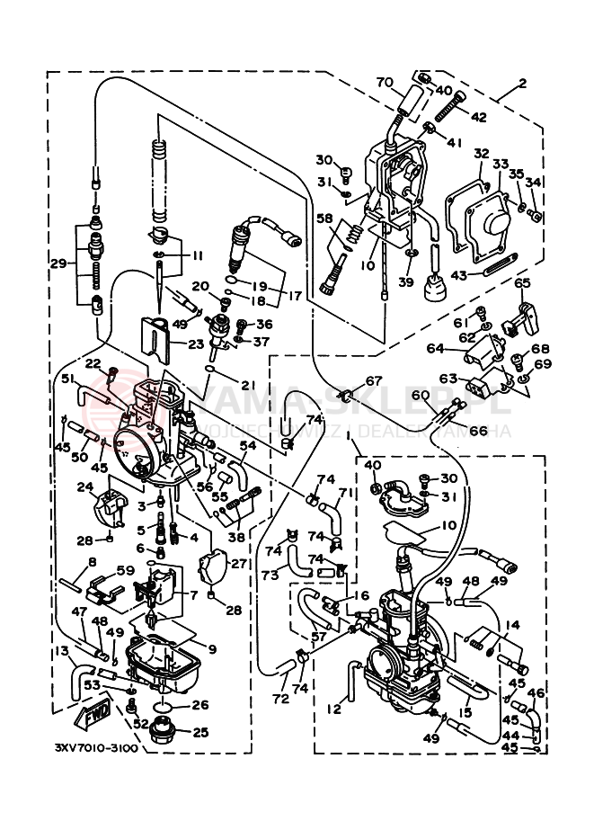 Schemat "Gaźnik" do Yamaha TZR250RSP