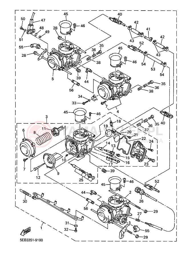 Schemat "Gaźnik" do Yamaha YZF-R6 R6
