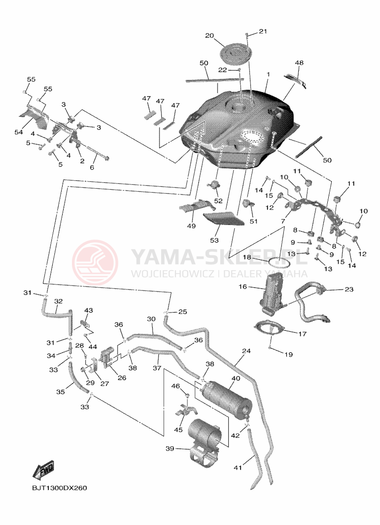 Schemat "zbiornik paliwa" do Yamaha R7