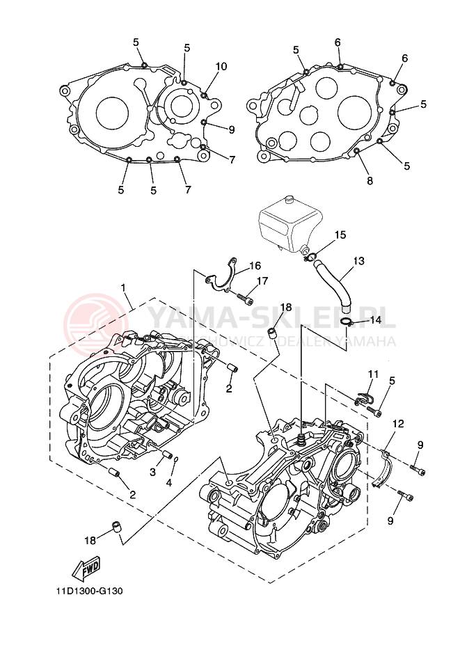 Schemat "Obudowa silnika" do Yamaha TENERE