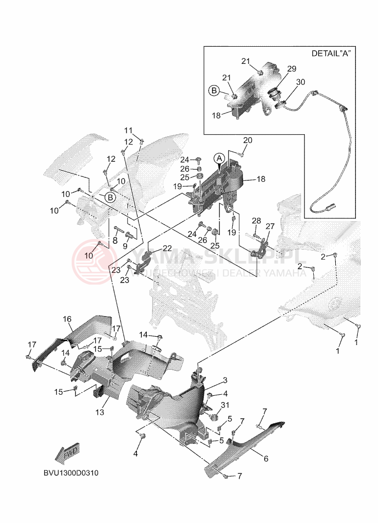 Schemat "Zbiornik paliwa" do Yamaha TRACER 9GT