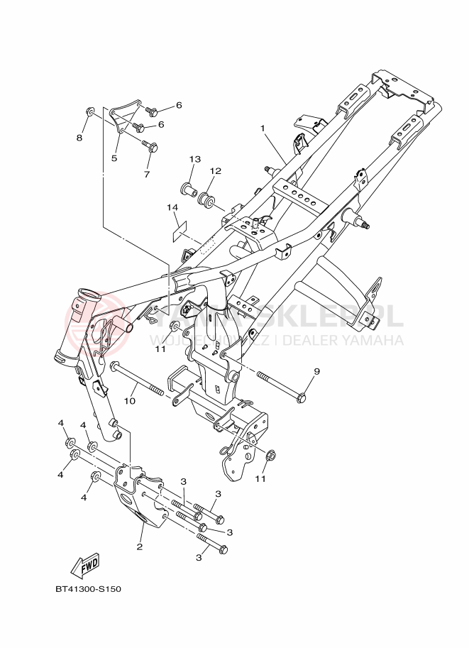 Schemat "rama" do Yamaha YS125