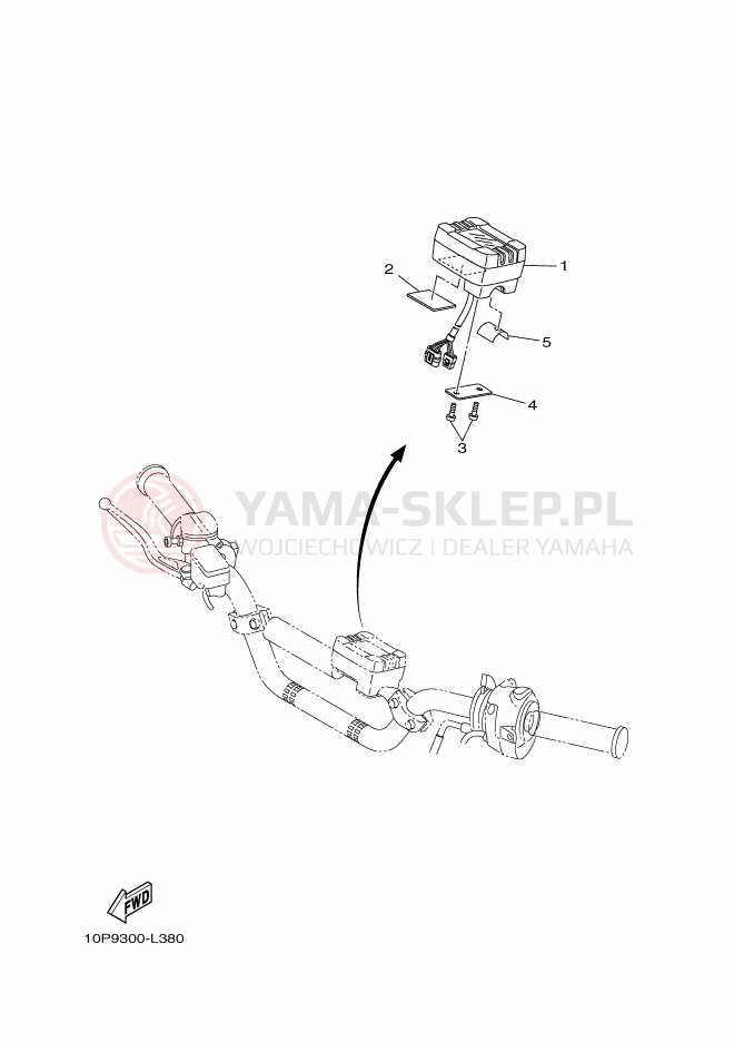 Schemat "licznik" do Yamaha YFM350R