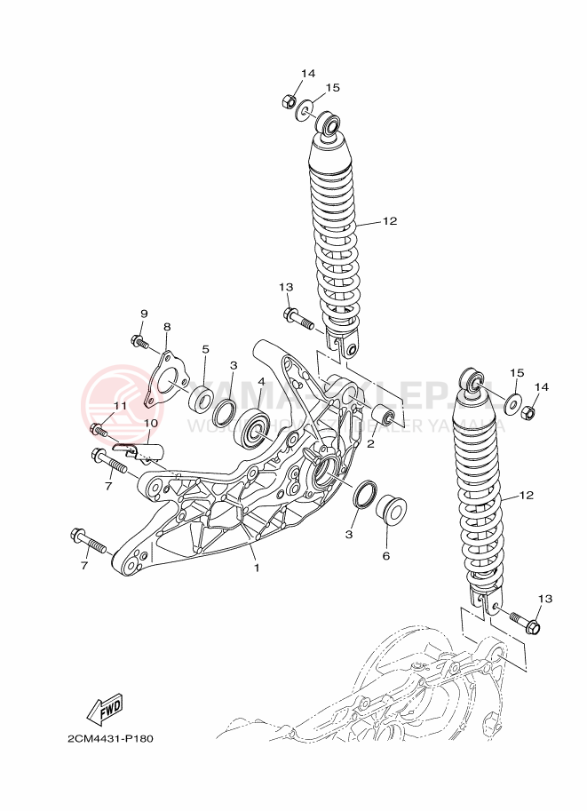 Schemat "wahacz" do Yamaha TRICITY 125