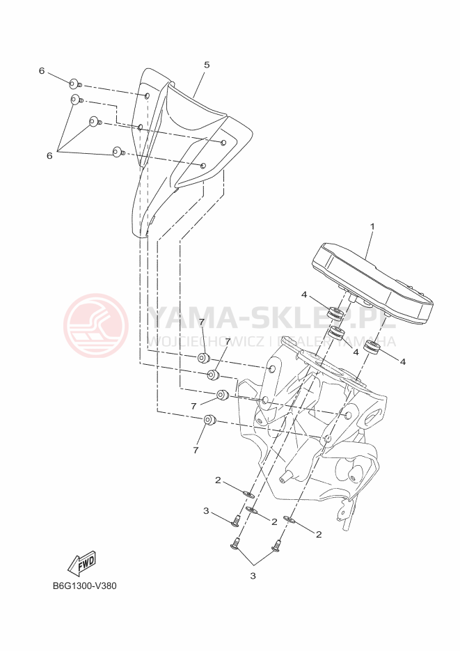 Schemat "licznik" do Yamaha MTN125-A