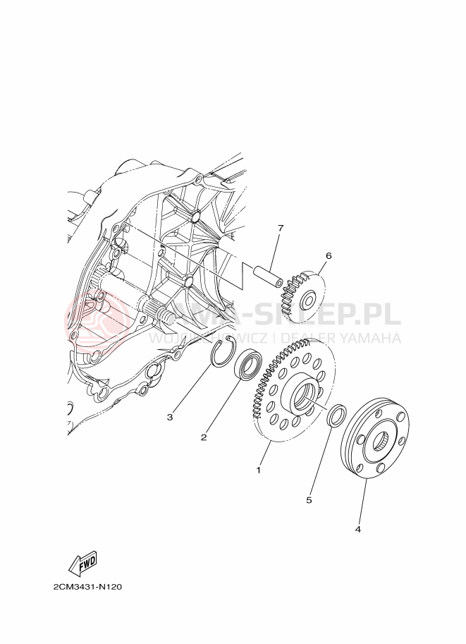 Schemat "rozrusznik" do Yamaha TRICITY 125