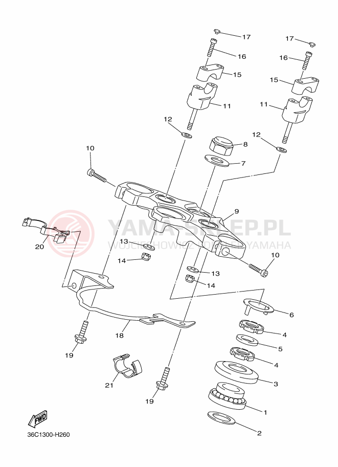 Schemat "Półki zawieszenia" do Yamaha XJ6S