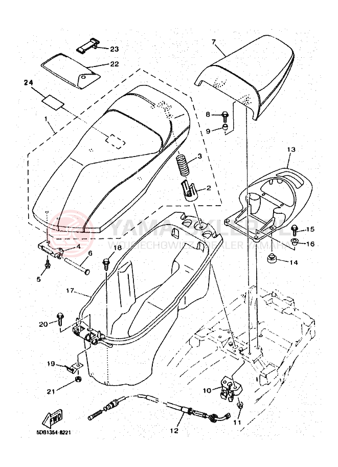 Schemat "SIEDZENIE" do Yamaha SKYLINER