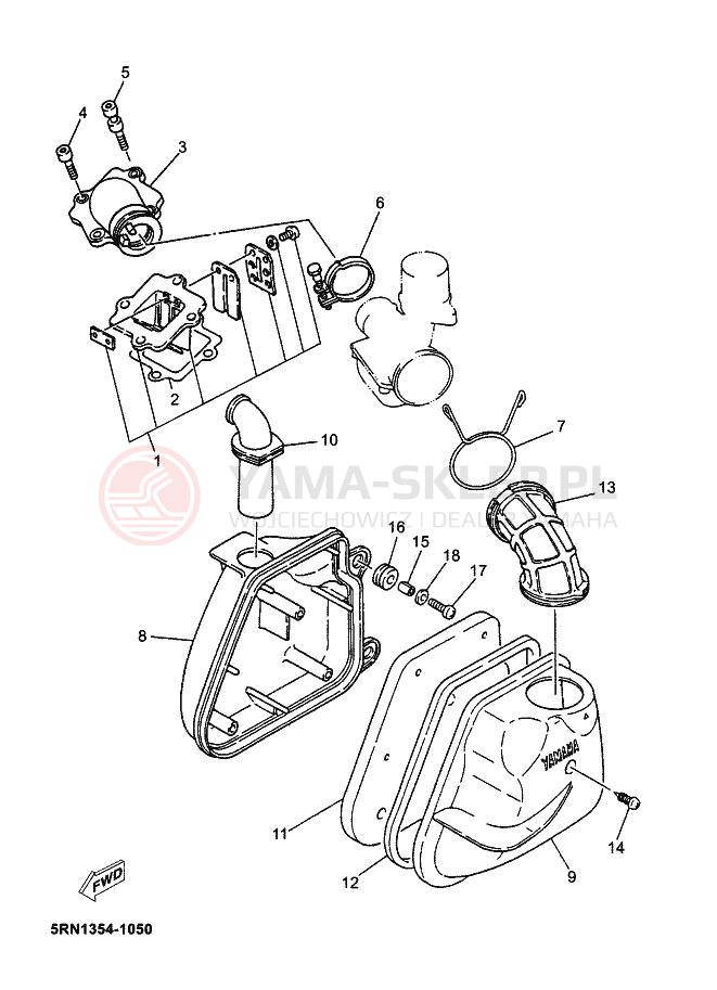 Schemat "Wtrysk paliwa" do Yamaha OVETTO 50