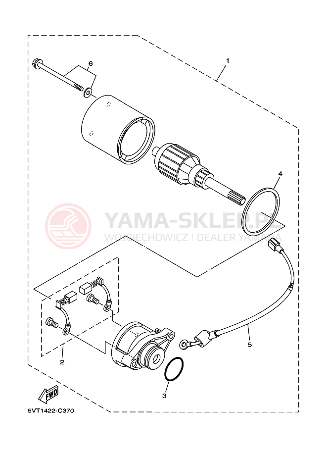 Schemat "rozrusznik" do Yamaha TT-R110E
