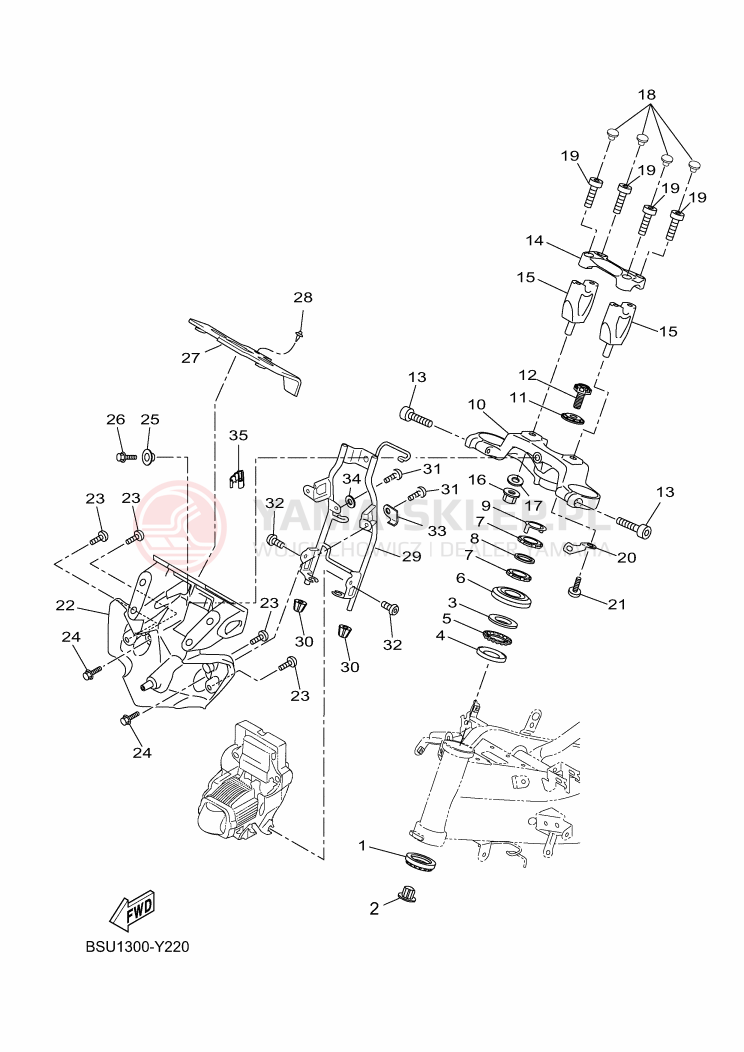 Schemat "Półki zawieszenia" do Yamaha MT-125
