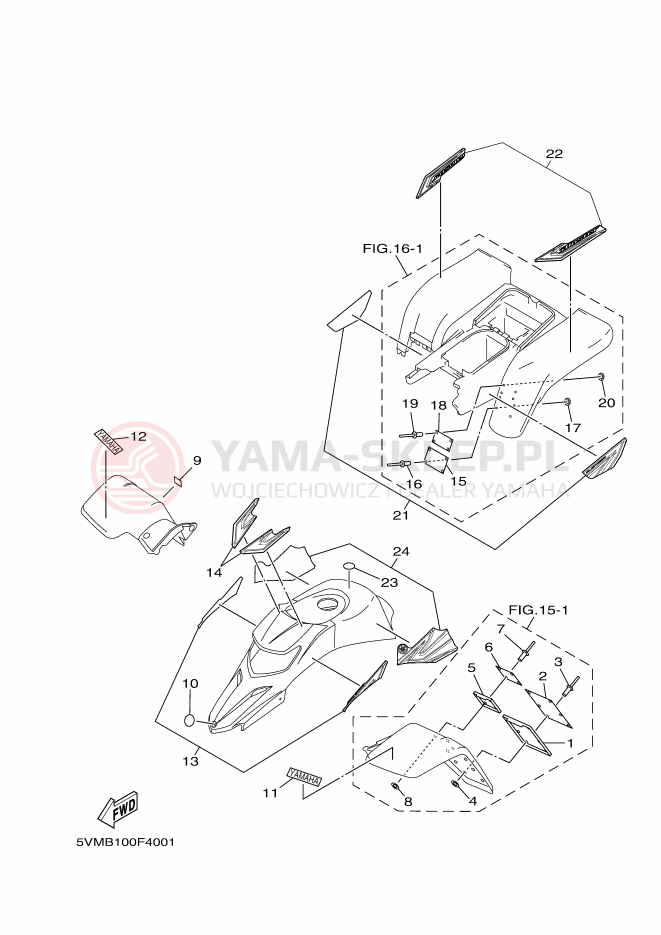 Schemat "naklejki" do Yamaha BLASTER