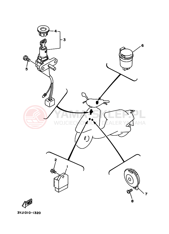 Schemat "układ elektryczny" do Yamaha YG50Z JOG Z