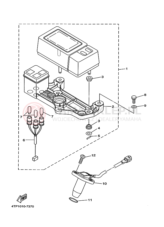 Schemat "licznik" do Yamaha DT230 LANZA