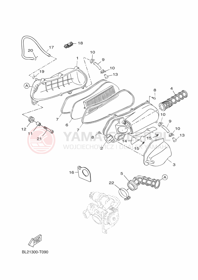 Schemat "Wtrysk paliwa" do Yamaha X-MAX 125 ABS