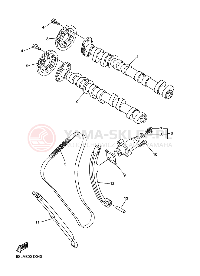 Schemat "Wałek rozrządu" do Yamaha YZF-R6