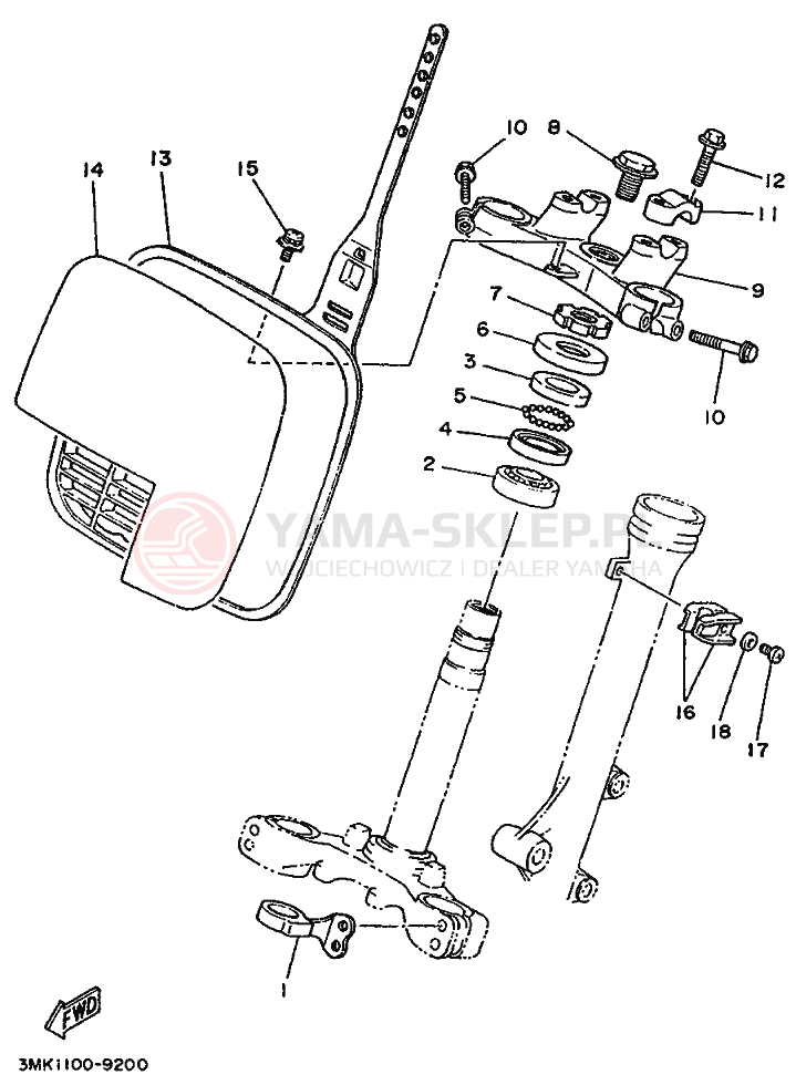 Schemat "Półki zawieszenia" do Yamaha YZ80