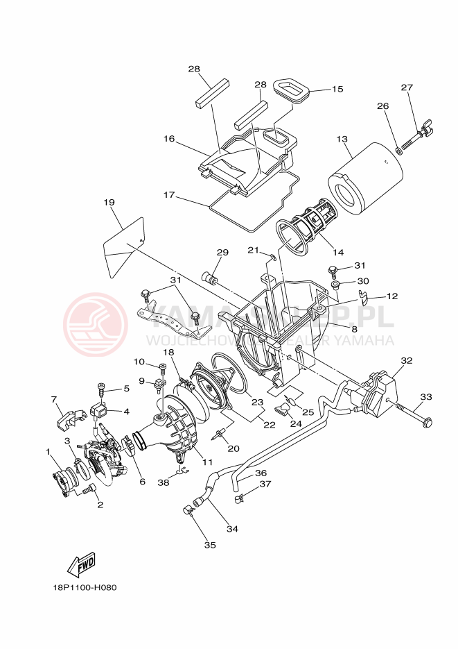 Schemat "Wtrysk paliwa" do Yamaha YFZ450RSEY