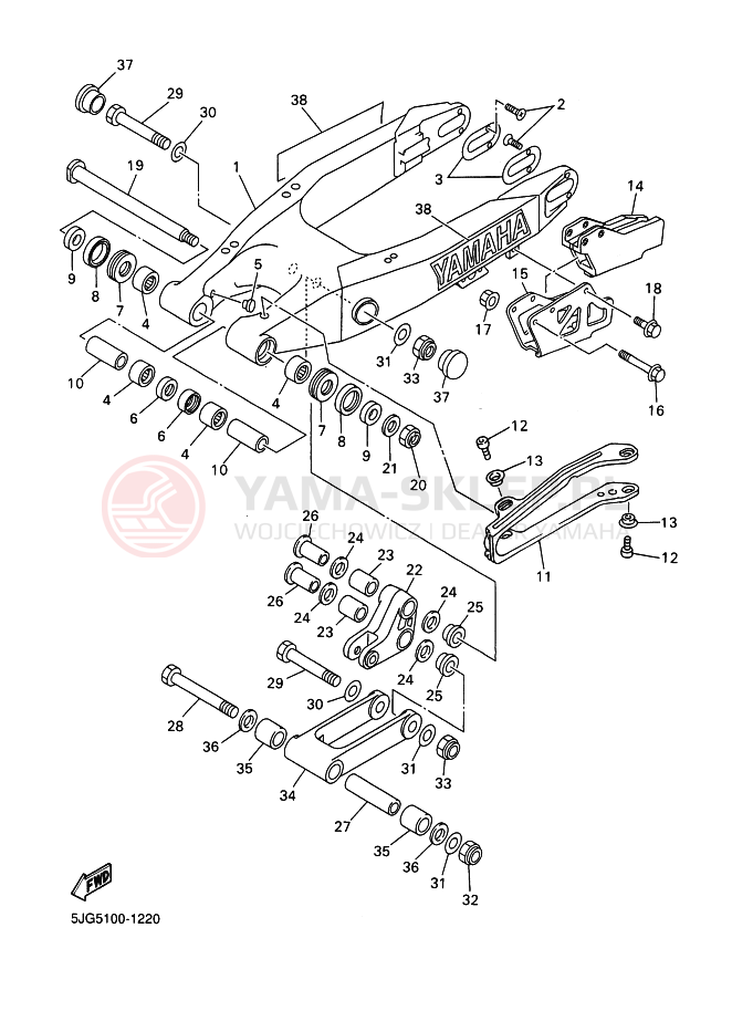Schemat "wahacz" do Yamaha YZ426F