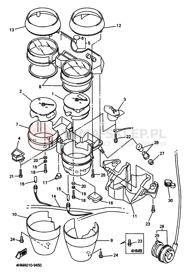 Schemat "licznik" do Yamaha XJR400