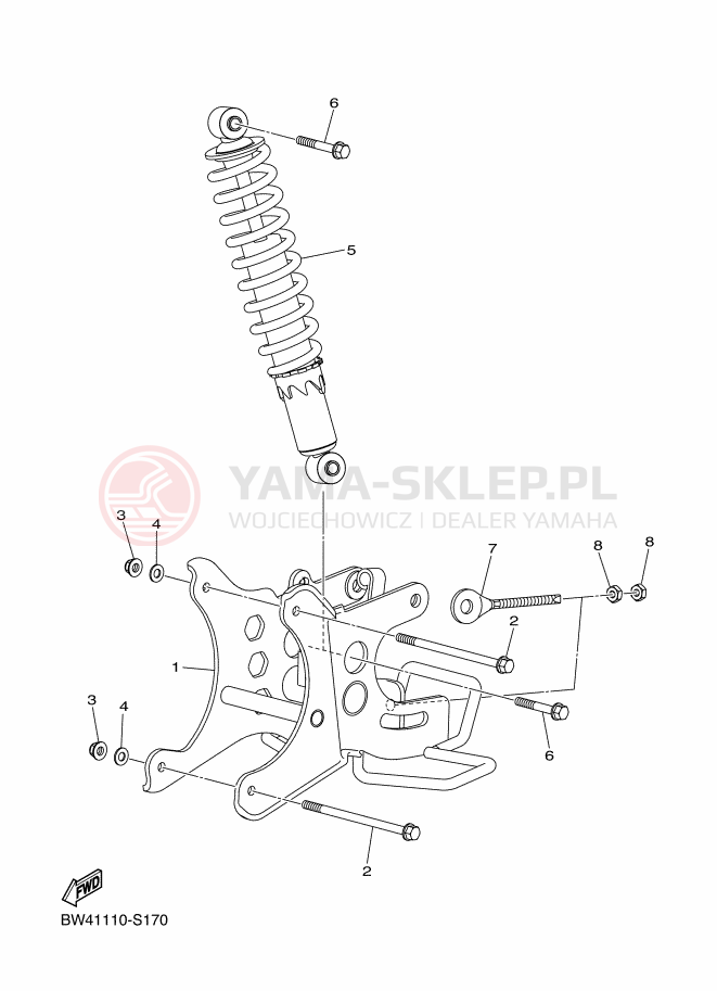 Schemat "wahacz" do Yamaha YFZ50