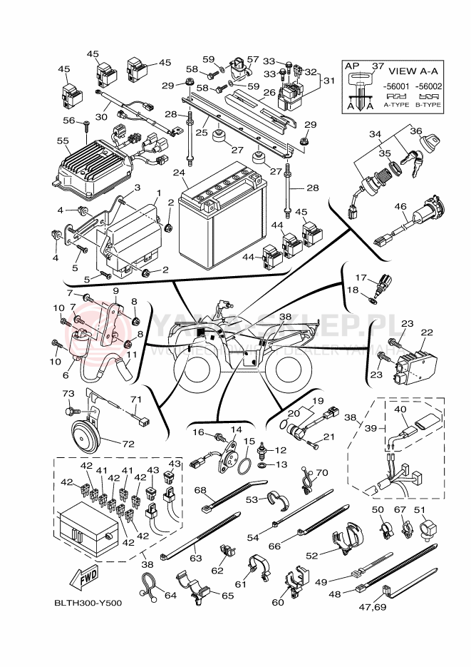 Schemat "układ elektryczny" do Yamaha GRIZZLY 700 EPS