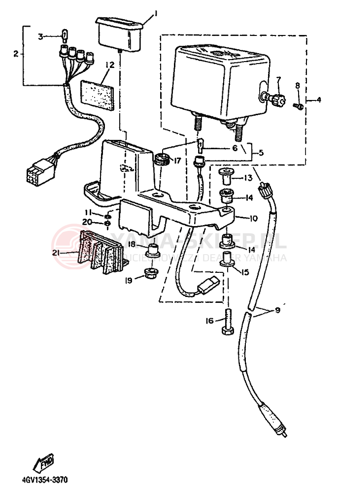 Schemat "licznik" do Yamaha TT600E
