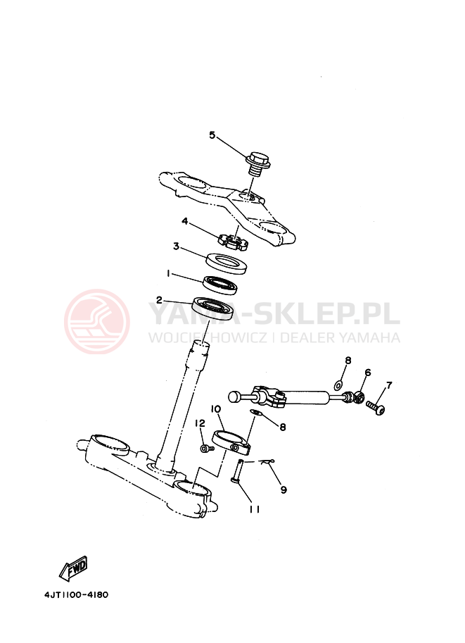 Schemat "Półki zawieszenia" do Yamaha TZ125
