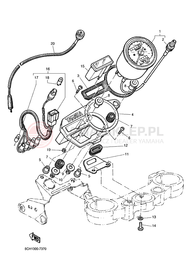 Schemat "licznik" do Yamaha TT600R